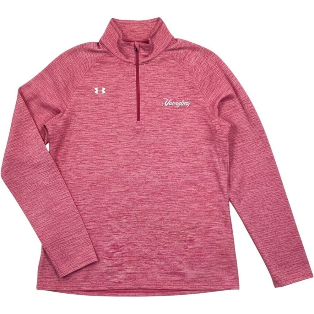Yuengling Womens 1/4 Zip Pullover Pink HeatGear Athletic Performance Top XL